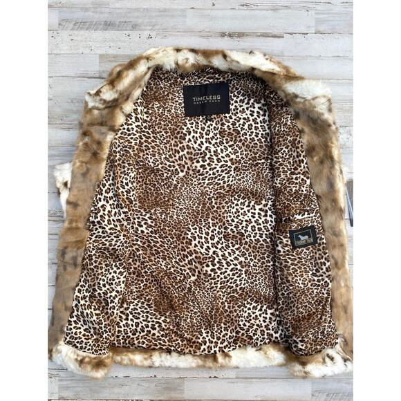 TIMELESS NAEEM KHAN FAUX FUR ANIMAL VEST SIZE 1X C100225 - Picture 3 of 8